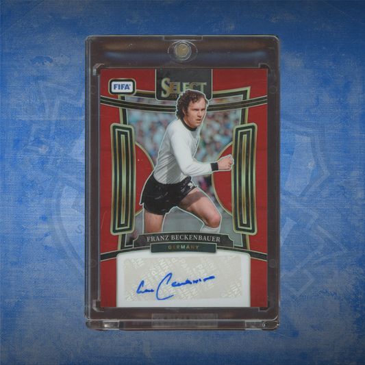 2023/24 Panini Fifa Select Franz Beckenbauer Auto Red Prizm