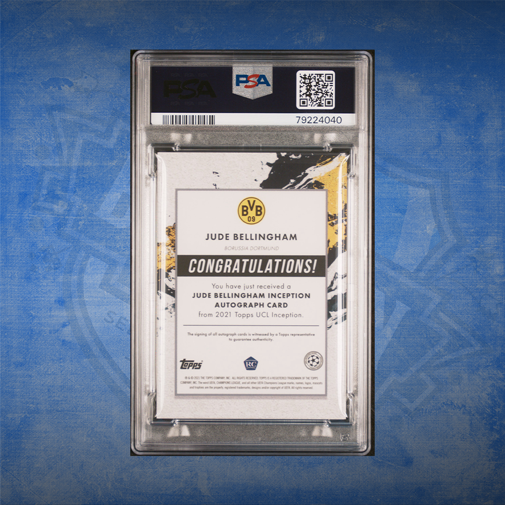 2020/21 Topps UCL Inception Jude Bellingham Auto RC PSA 9
