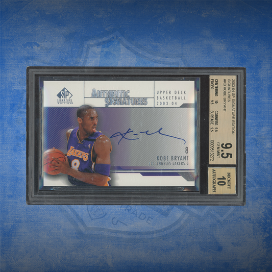 2003/04 Upper Deck SP Authentic Kobe Bryant On Card Auto BGS 9,5 Auto 10