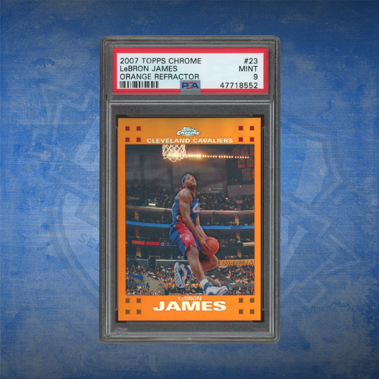 2007 Topps Chrome LeBron James Orange Refractor /199 PSA 9
