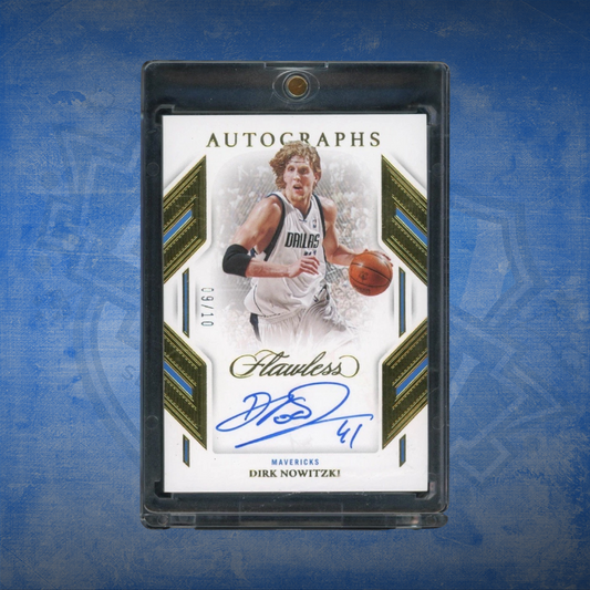 2022/23 Panini Flawless Dirk Nowitzki /10 On Card Auto